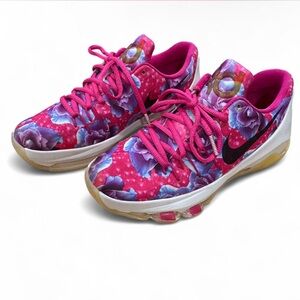 Nike KD 8 GS Aunt Pearl Pink 5.5Y 7W 837786-603 Kevin Durant VIII Basketball